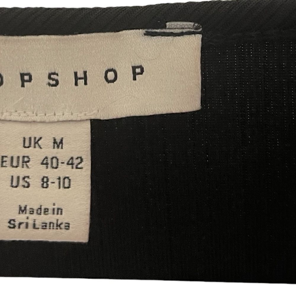 Topshop Dress 'TEA' in Black Cloak Long Sleeve Dress Size 12 - Picture 5 of 7